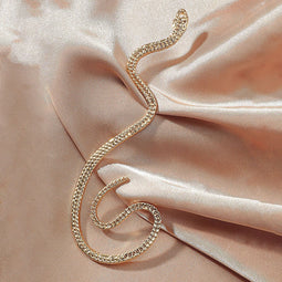 Ear Clip Vintage Zircon Snake-shaped Earrings